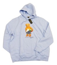 Polo Ralph Lauren Big  Tall Elite Blue Summer Beach Polo Bear Pullover Hoodie