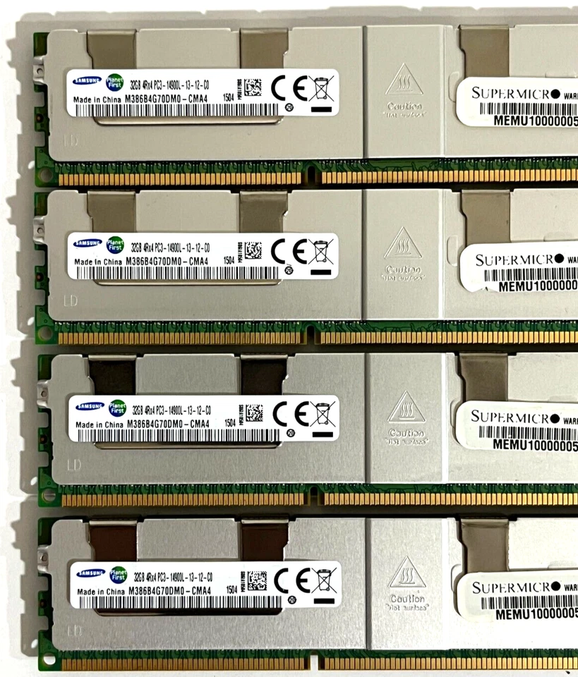 Kit 128GB DDR3 4x32GB RDIMM Samsung PC3-14900L Memoria de Servidor M386B4G70DM0-CM Foto 2 de 4