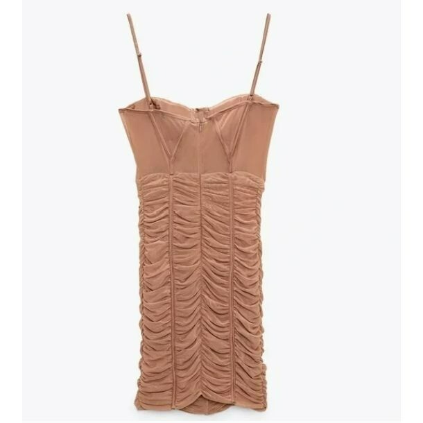 short tulle corset dress zara