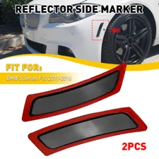 Pair Smoke Front Bumper Side Marker Reflectors For BMW 5 Series 2011-2016 F10