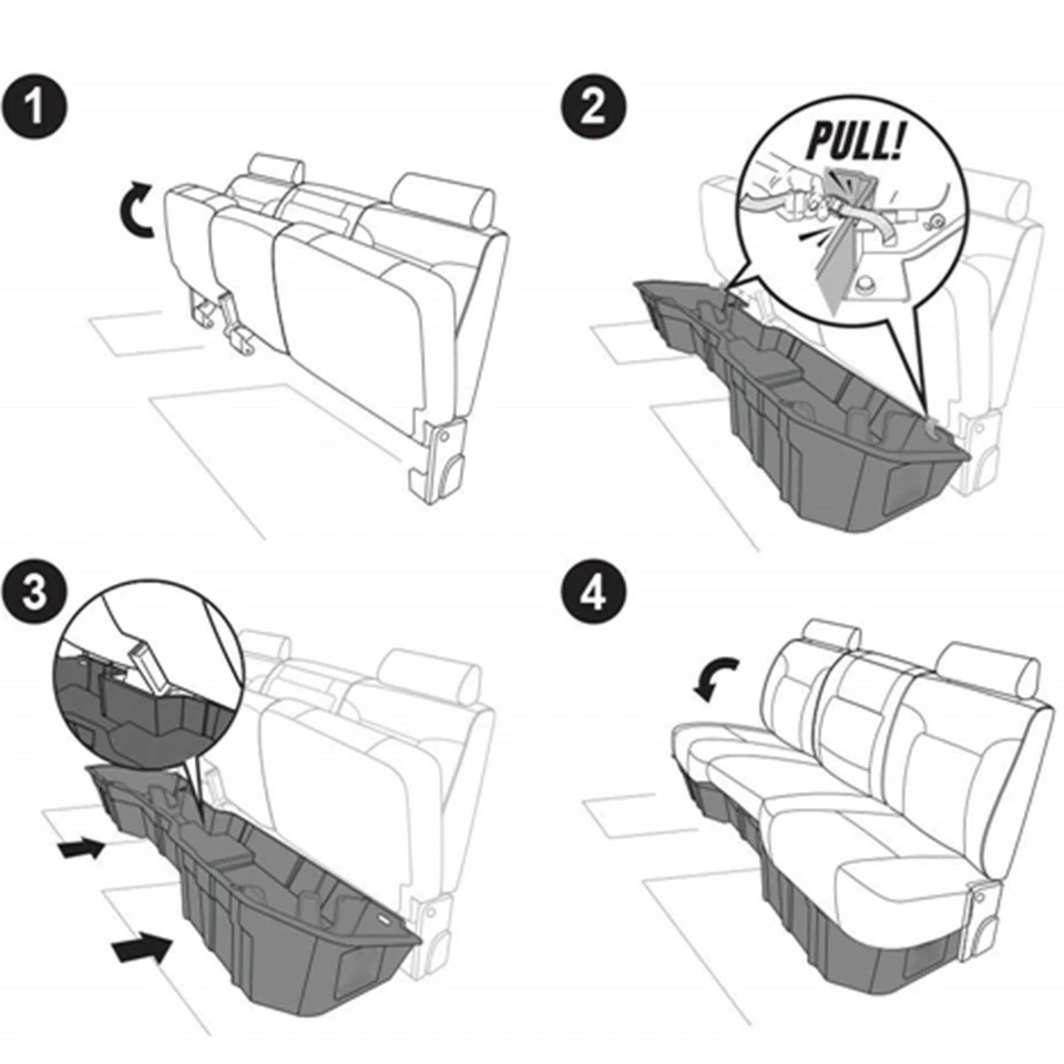 Caja de almacenamiento debajo del asiento JDMSPEED para Chevy Silverado 1500 doble GMC Sierra 2014-19 Foto 3 de 4