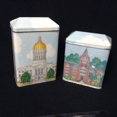Two Georgia Landmarks Tin Containers by Ameritins ~