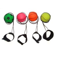 12 pcs Return Rubber Sport Ball on Nylon String with Wrist Band for Exercise or
