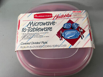 Vintage Rubbermaid Heatables Microwave to Tableware Pink/Mauve 5505-87 NOS 1987