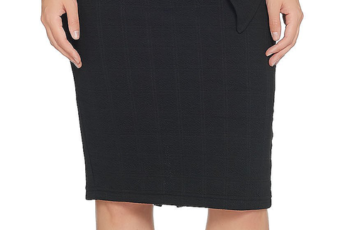 BROOKE SHIELDS Small Timeless Pull-On Skirt with Bow Detail Black S - Picture 3 of 7