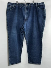 Wrangler Blues Jeans Mens 38x30 Relaxed Fit Blue Denim Premium Quality