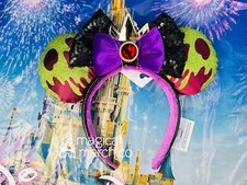 2024 Disney Parks Snow White Evil Queen Poison Apple Ear Ears Headband New