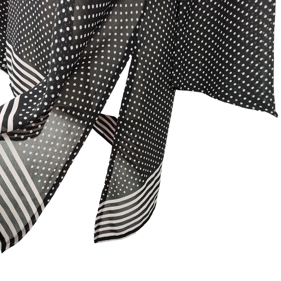 Top Millenium Negro Lunares Asimétrico Mujer Talla M Transparente Manga Larga Foto 3 de 4