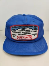 Vtg Louisville MFG USA MADE Conoco Dragon Oil Gas Patch Trucker Hat Snapback Cap