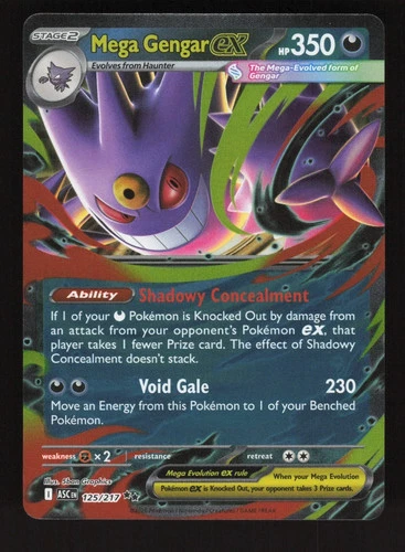 Mega Gengar ex 125/217 Double Rare ME: Ascended Heroes Pokemon Near Mint