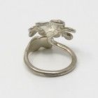 NYJEWEL Italy Arezzo 925 Sterling Silver Enamel Floral Heart Ring Signed 98 AR — photo 3