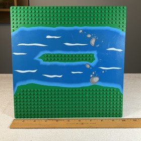 Lego 6092px2 Raised Baseplate 6416 Poolside Paradise & 309p02 Rocky River 6552
