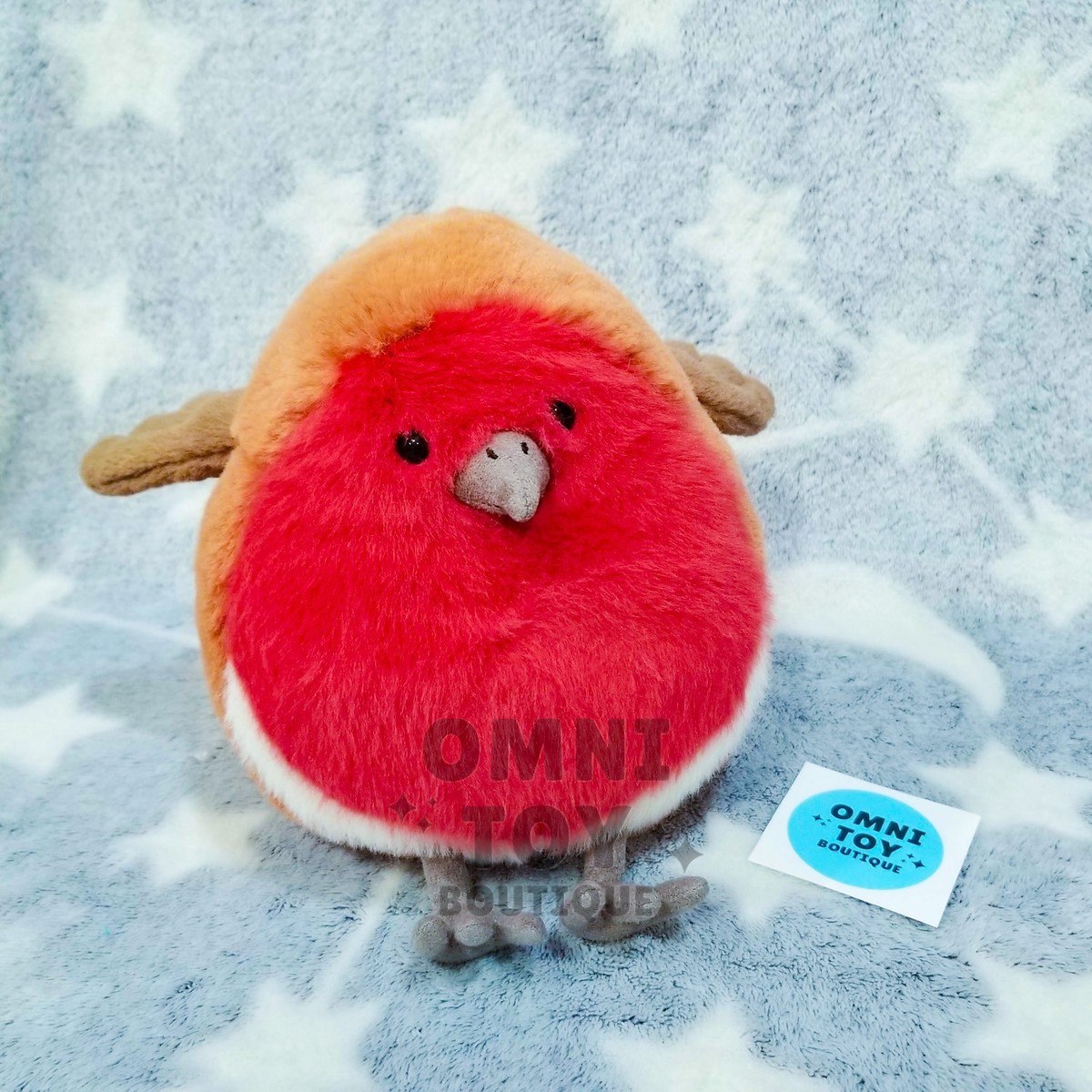 Jellycat Plum Robin Red Orange Bird Plush Toy NWT Authentic Plush
