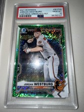 Jordan Westburg 2021 Bowman Green Prospects Chrome Refractor PSA 10