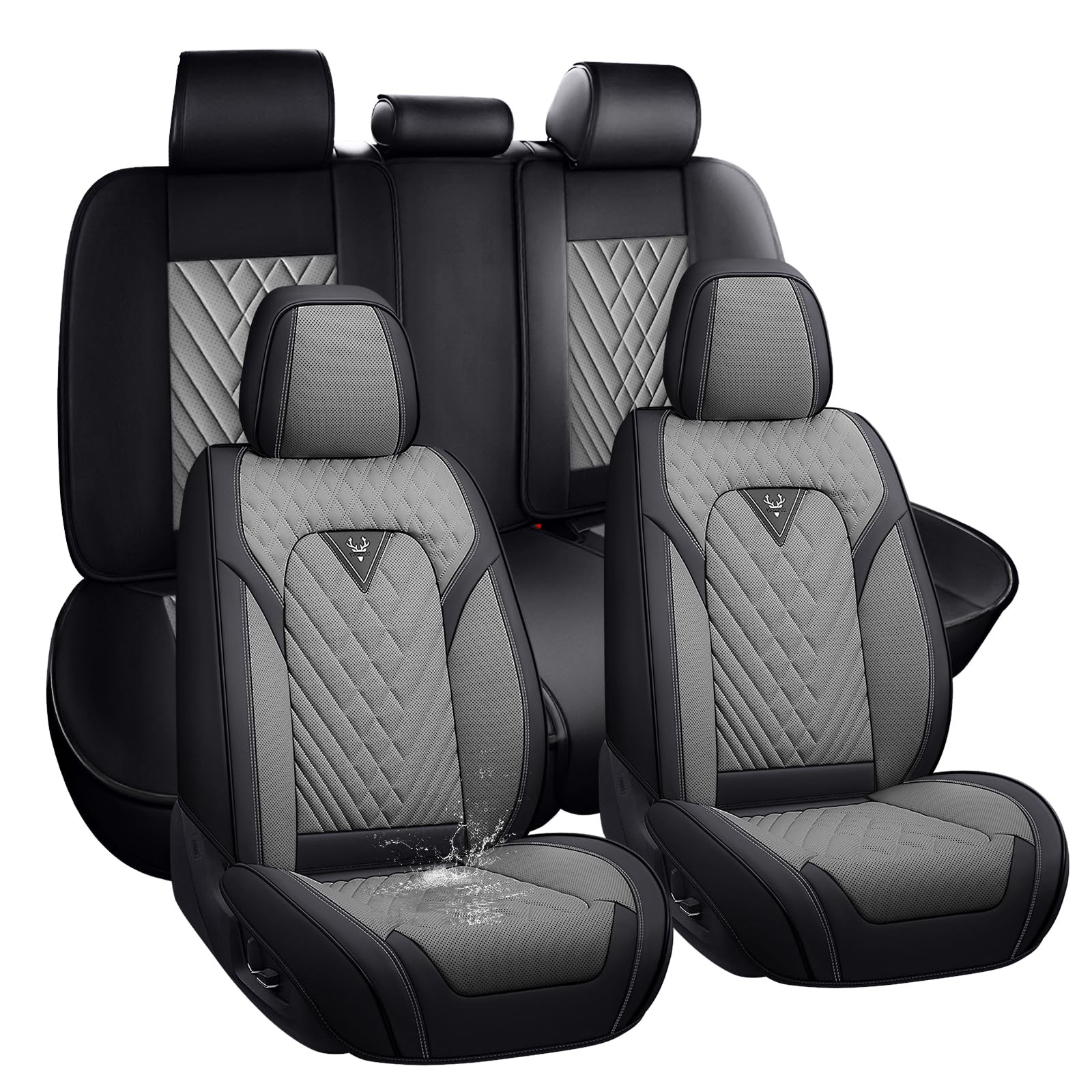 Full Set Seat Covers for Lexus NX 450h 2022-2026, Gray-Black