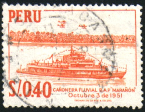 35786 Peru Stamp Scott #485 Ship Fine Used Clean Back