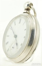 Illinois grade 2 vintage pocket watch, 18 size, 11 jewels, Sterling silver case