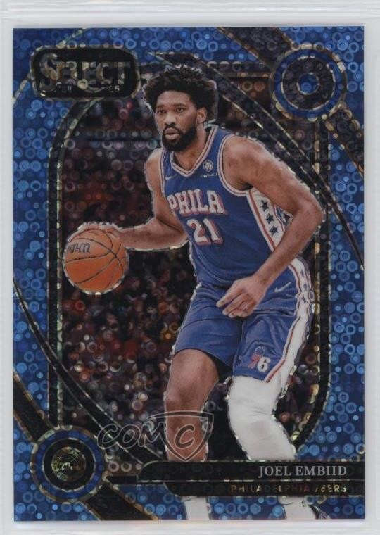 2024-25 Panini Select Courtside Light Blue Disco Prizm /99 Joel Embiid #236 p8v
