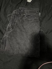 Levis Jeans Mens 30,32 Black Straight Leg Den...