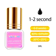 5Ml Eyelash Extensions Glue Veyelash 1-2 Second Fast Drying Lash Adhesive 7 Week