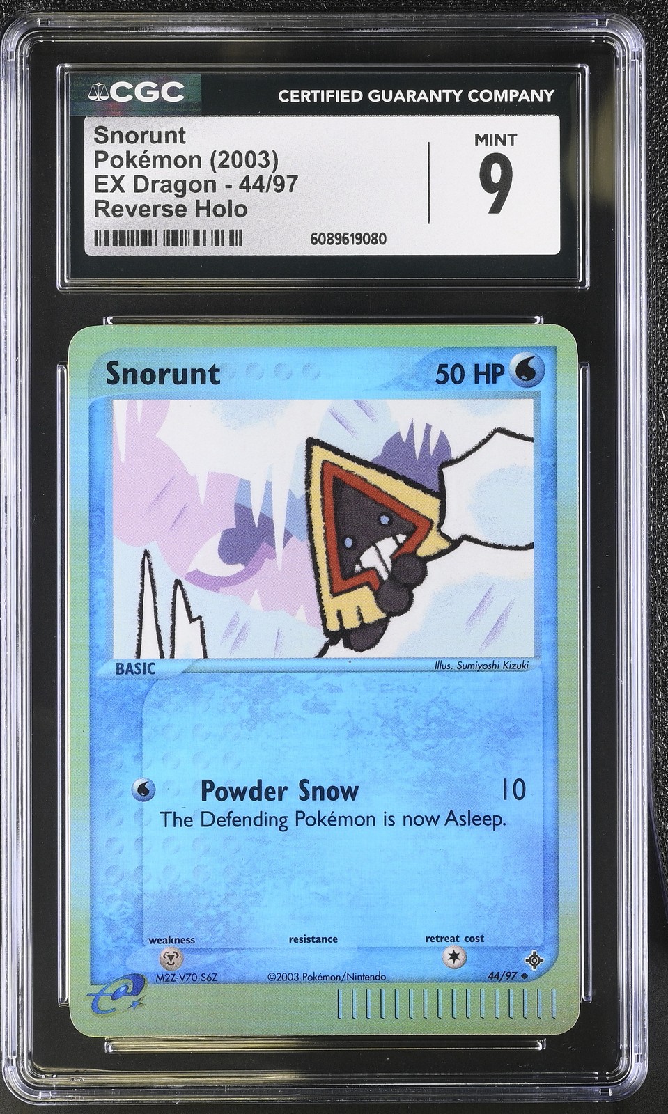 CGC 9 MINT Snorunt 2003 EX Dragon 44/97 Reverse Holo Pokemon Card