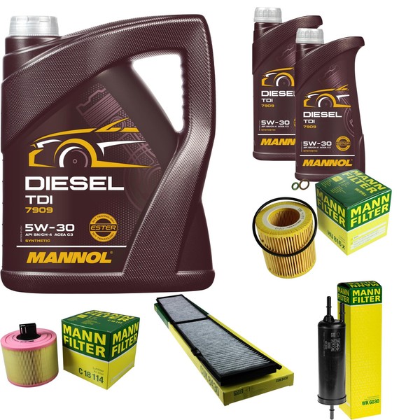 Inspektionspaket 7L Mannol TDI 5W-30 FüR BMW E90 325I 330I 325Xi E93 E88 125I-image