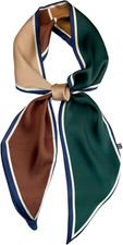 59 Long Silk Like Head Scarf Women's Fashion Square Neck Satin Scarfs for Bag H