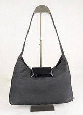 Authentic PRADA Tessuto Black Nylon Hobo Shoulder Bag/Handbag Made in Italy