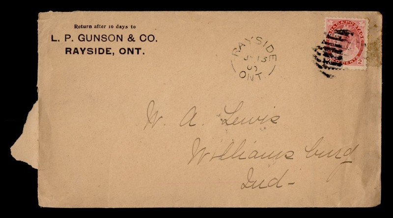 DR WHO 1903? CANADA RAYSIDE ONT TO USA R82694