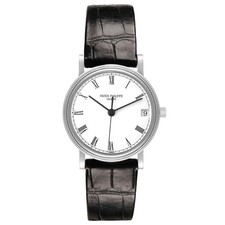 Patek Philippe Calatrava White Gold Automatic Mens Watch 3802 3802G 2
