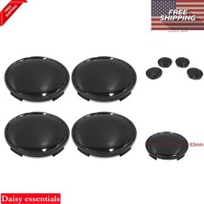 4pcs 63mm Wheel Center Caps Black Abs Snap-in For Suv Sedan Truck Replacement 4pcs 63mm Wheel Center Caps Black Abs Snap-in For Suv Sedan Truck Replacement