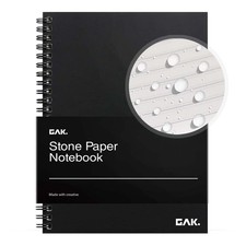 Stone Paper Waterproof Spiral Notebook, 7.20  x10.11  , 50 sheets, Durable Note...