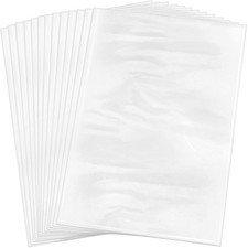 100 Pcs 10x14 Inch Clear Odorless Heat Shrink Wrap Bags for Packaging Soap Book