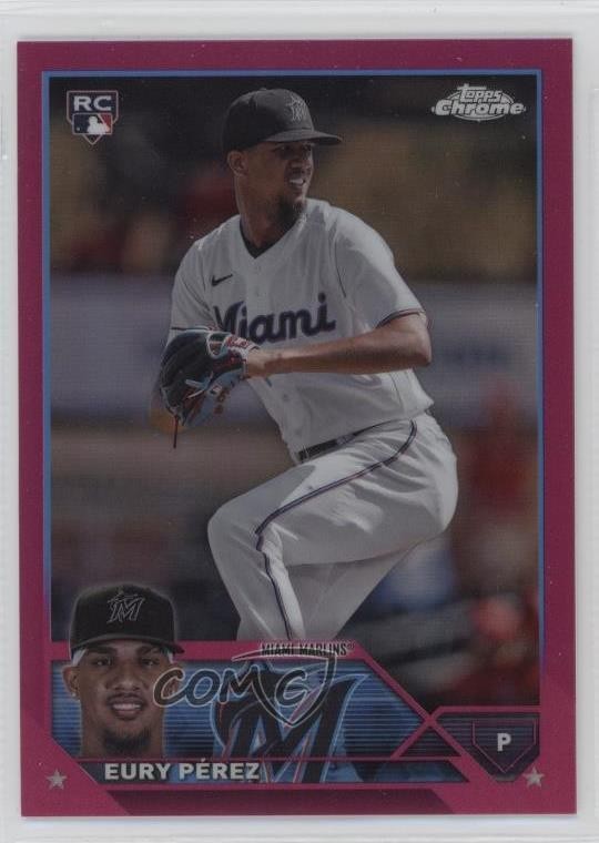 2023 Topps Chrome Update Magenta Refractor 370/399 Eury Perez Pérez #USC100 14ij