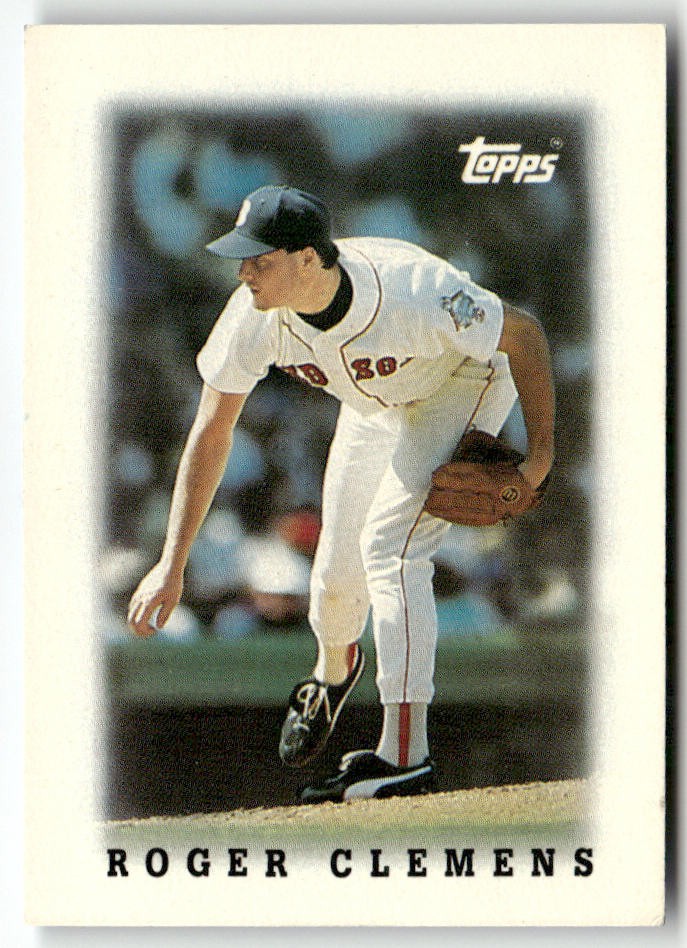 1988 TOPPS MAJOR LEAGUE LEADERS MINIS #2 ROGER CLEMENS BOSTON RED SOX