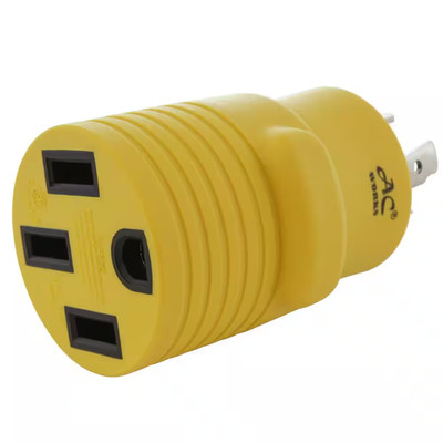 Locking Adapter NEMA L14-30P 30 Amp 125/250-Volt 4-Prong Locking Plug to 50 Amp