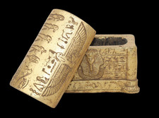 ANTICO portagioie Tut EGYPTIAN ISIS con 4 Holly Lords (A+)