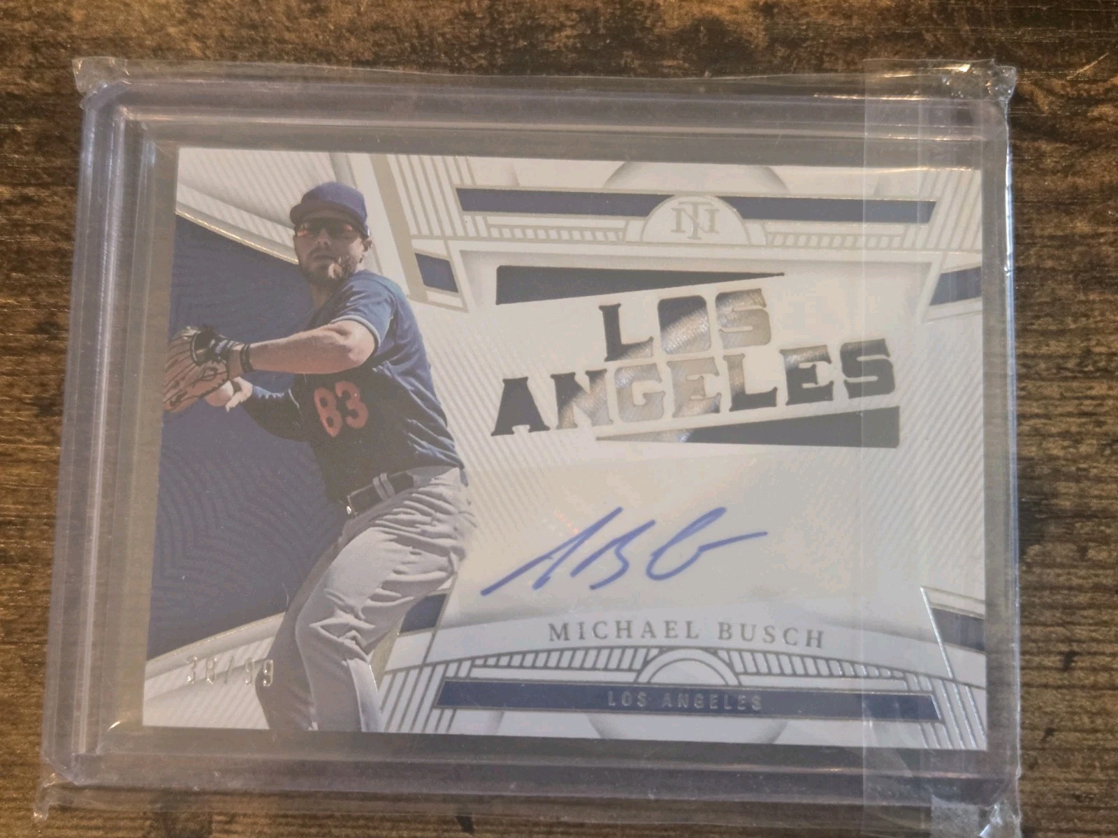 PANINI NATIONAL TREASURES MICHAEL BUSCH AUTO PATCH #38/99 CHICAGO +25 MLB CARDS 