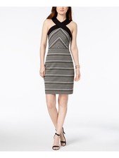 LAUNDRY Womens Black Sleeveless Above The Knee Cocktail Sheath Dress 0