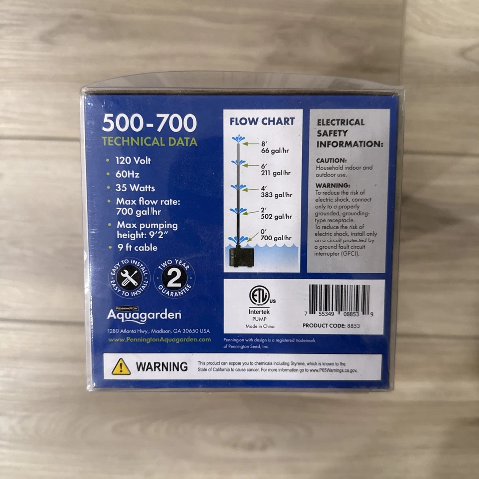 Pennington 700 -GPH Submersible Corded Electric Pond Pump - Image 3 of 3