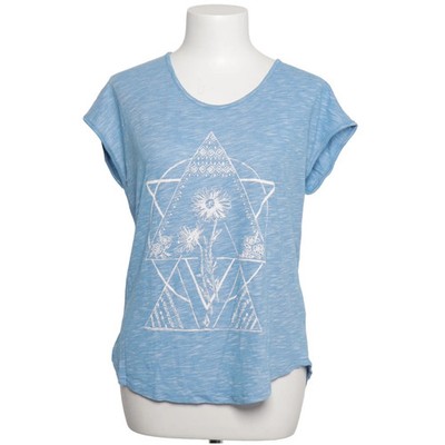Volcom, T-shirt, Größe: S, Blau/Weiß, Polyester/Viskose, Print, Damen #Lkn