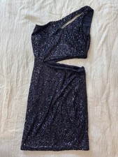 Navy Blue Glitter Dress