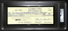 Alan Ameche Signed/Auto 1988 Bank Check 1954 Heisman Wisconsin PSA/DNA 205372
