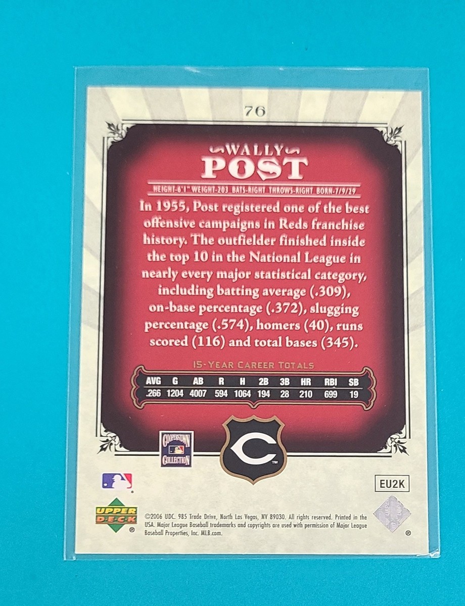 2006 SP Legendary Cuts #76 Wally Post Cincinnati Reds BASEBALL