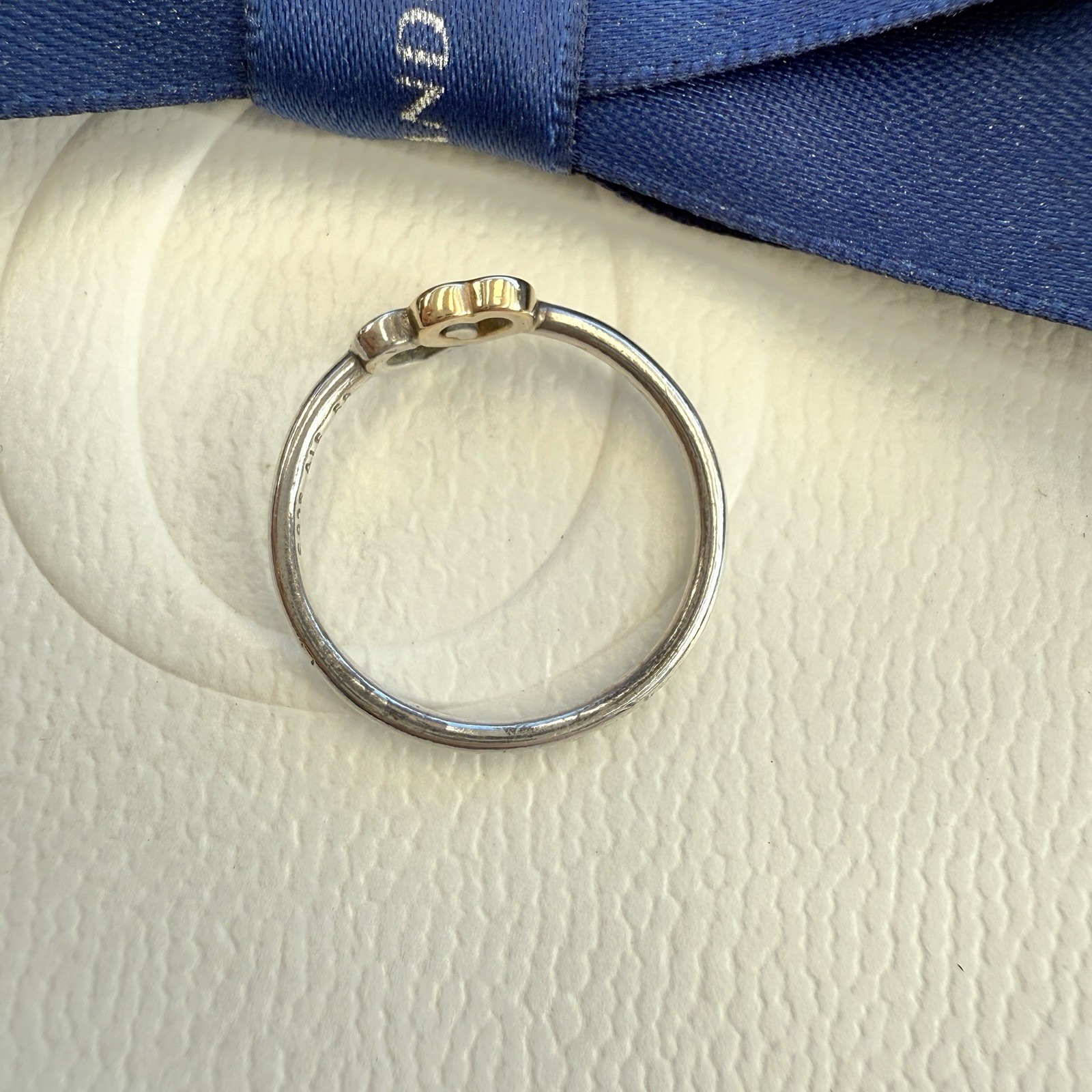 Authentic Pandora Two Tone Interlocking Heart to … - image 3