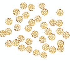 Beautiful Bead 6mm Gold Tone Flower Bead Caps for Jewelry Making About 500pc...