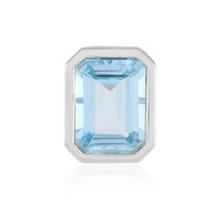 Himmelblauer Topas Silber-AnhäNger