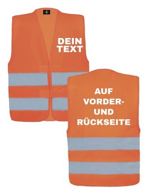 Unisex high visibility vest personalised text saying gift boys and girls