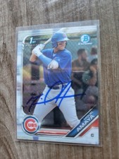 Miguel Amaya Signed 2019 Bowman Baseball Card Chicago Cubs #BCP-35 Chrome