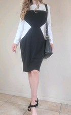 Ralph Lauren Women's Long Sleeve Color-block Office Work Sheath Dress Size 10